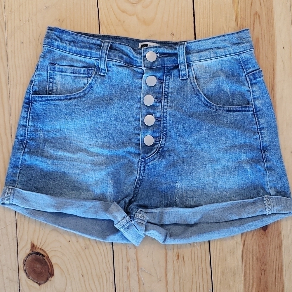 LIVA denim shorts 26 button down Y2K 90s